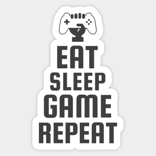 Eat Sleep Game Repeat Sticker